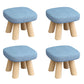Modern Ottoman Cotton Detachable Seat Cover Solid Color Square Ottoman Blue 4 Piece Set Clearhalo 'furn' 'furn_ottomans_poufs' 'Furniture' 'Living Room Furniture' 'Ottomans & Poufs' 'ottomans_poufs' 7252587