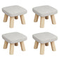 Modern Ottoman Cotton Detachable Seat Cover Solid Color Square Ottoman Beige 4 Piece Set Clearhalo 'furn' 'furn_ottomans_poufs' 'Furniture' 'Living Room Furniture' 'Ottomans & Poufs' 'ottomans_poufs' 7252592