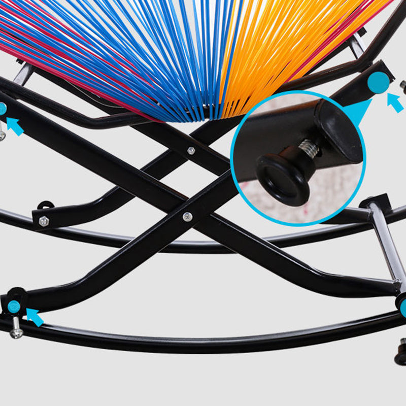 Simple Balcón de hierro Balcón Silla de ocio mecedora de ocio