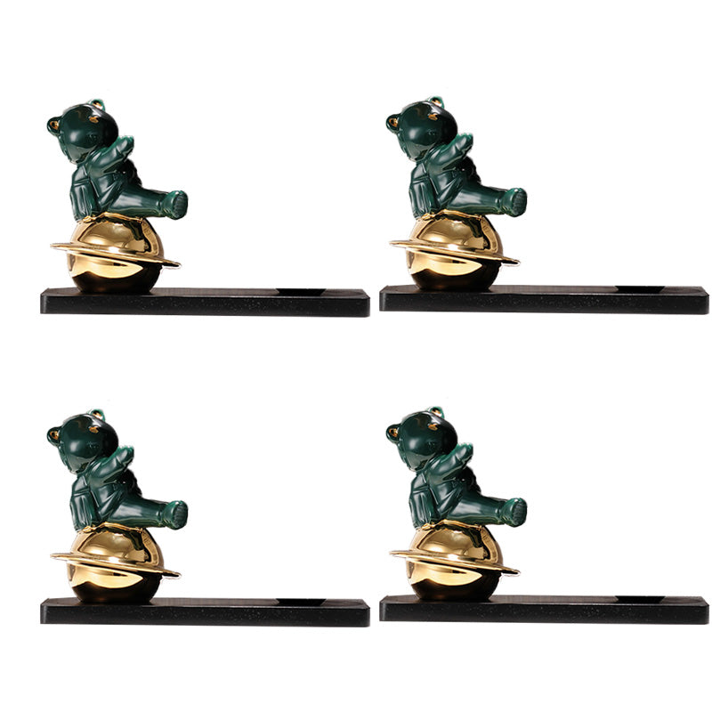 Countertop Wine Rack Solid Wood Base Wine Bottle Rack for Living Room Green 4 Piece Set Clearhalo 'furn' 'furn_wine_racks' 'Furniture' 'Kitchen & Dining Furniture' 'Wine Racks' 'wine_racks' 7254263