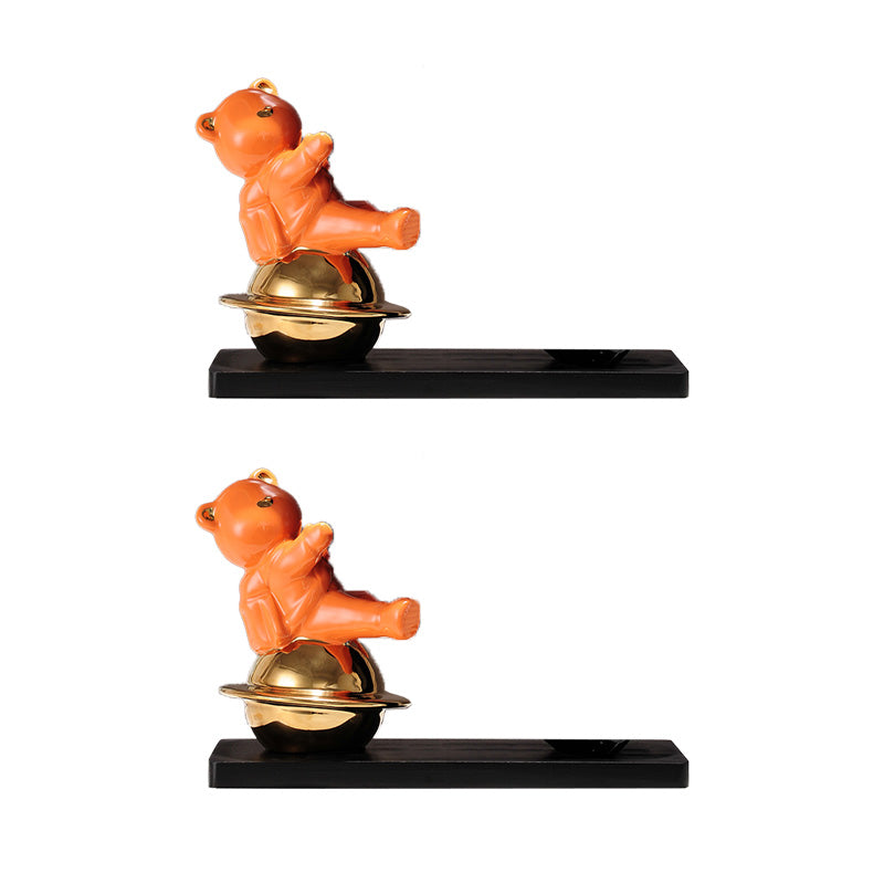 Countertop Wine Rack Solid Wood Base Wine Bottle Rack for Living Room Orange 2 Piece Set Clearhalo 'furn' 'furn_wine_racks' 'Furniture' 'Kitchen & Dining Furniture' 'Wine Racks' 'wine_racks' 7254267