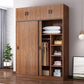 Modern Sliding Doors Wardrobe Wood Frame Freestanding Wardrobe Armoire