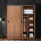 Modern Sliding Doors Wardrobe Wood Frame Freestanding Wardrobe Armoire