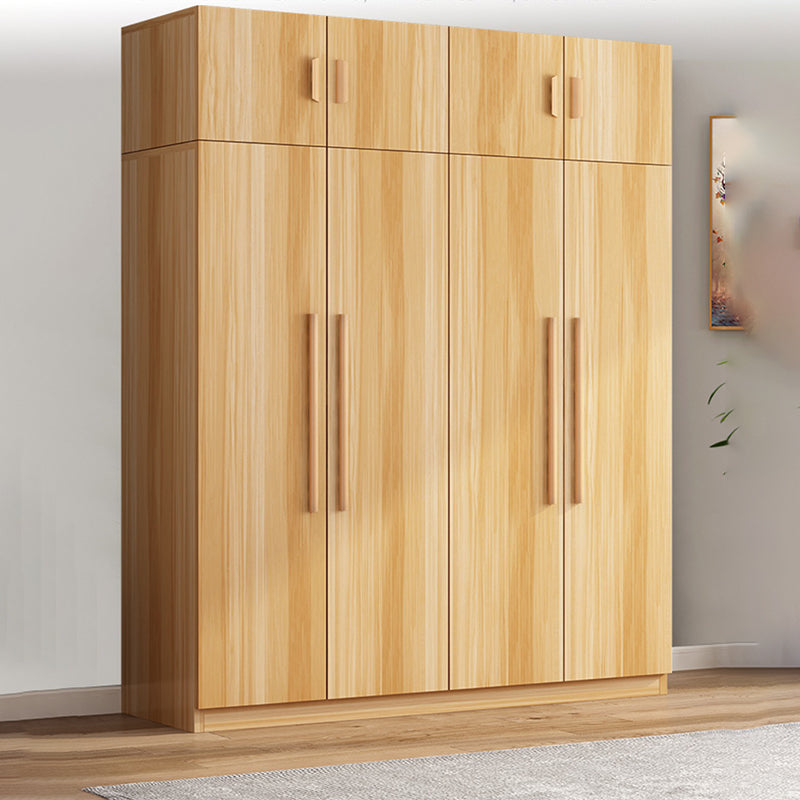 Freestanding Wood Frame Wardrobe Armoire Multifunctional Wardrobe with Soft Close Doors