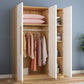 Freestanding Wood Frame Wardrobe Armoire Multifunctional Wardrobe with Soft Close Doors