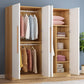 Freestanding Wood Frame Wardrobe Armoire Multifunctional Wardrobe with Soft Close Doors