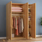 Freestanding Wood Frame Wardrobe Armoire Multifunctional Wardrobe with Soft Close Doors