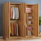 Freestanding Wood Frame Wardrobe Armoire Multifunctional Wardrobe with Soft Close Doors