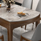 Modern Stone Foldable Dining Table Rubber Wood Base for Dining Room Clearhalo 'Dining Tables & Seating' 'Dining Tables' 'dining_table' 'furn' 'furn_dining_table' 'Furniture' 'Kitchen & Dining Furniture' 7254339