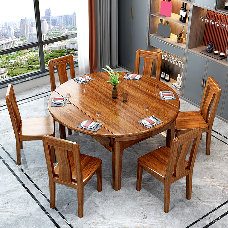 Dining Room Traditional Dinner Table Walnut Round Dining Table Clearhalo 'Dining Tables & Seating' 'Dining Tables' 'dining_table' 'furn' 'furn_dining_table' 'Furniture' 'Kitchen & Dining Furniture' 7254418