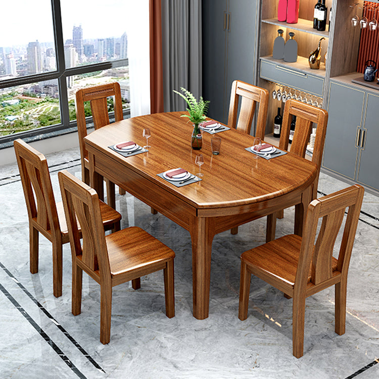Dining Room Traditional Dinner Table Walnut Round Dining Table Light Brown Without Chairs Clearhalo 'Dining Tables & Seating' 'Dining Tables' 'dining_table' 'furn' 'furn_dining_table' 'Furniture' 'Kitchen & Dining Furniture' 7254419