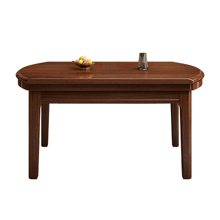 Dining Room Traditional Dinner Table Walnut Round Dining Table Dark Brown Without Chairs Clearhalo 'Dining Tables & Seating' 'Dining Tables' 'dining_table' 'furn' 'furn_dining_table' 'Furniture' 'Kitchen & Dining Furniture' 7254420