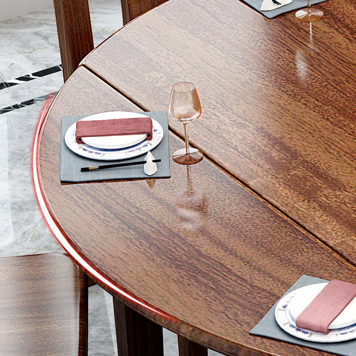 Dining Room Traditional Dinner Table Walnut Round Dining Table Clearhalo 'Dining Tables & Seating' 'Dining Tables' 'dining_table' 'furn' 'furn_dining_table' 'Furniture' 'Kitchen & Dining Furniture' 7254421
