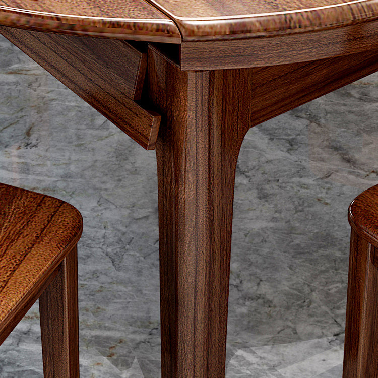 Dining Room Traditional Dinner Table Walnut Round Dining Table Clearhalo 'Dining Tables & Seating' 'Dining Tables' 'dining_table' 'furn' 'furn_dining_table' 'Furniture' 'Kitchen & Dining Furniture' 7254422