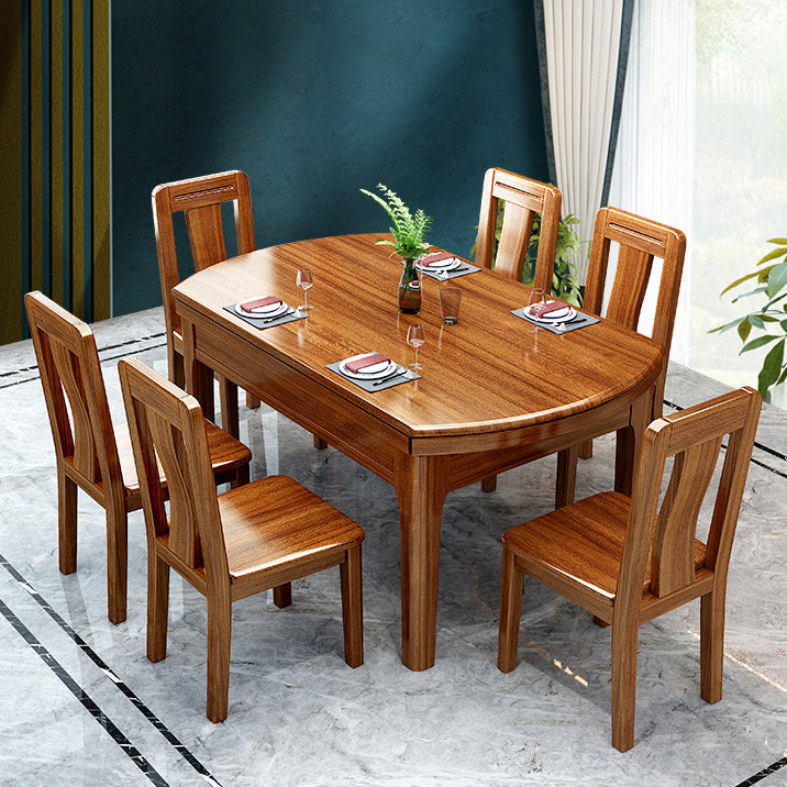 Dining Room Traditional Dinner Table Walnut Round Dining Table Clearhalo 'Dining Tables & Seating' 'Dining Tables' 'dining_table' 'furn' 'furn_dining_table' 'Furniture' 'Kitchen & Dining Furniture' 7254425