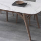 Table à manger contemporaine en pierre et table de salle à manger en bois pour salle à manger