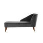 Contemporary One Armed Chaise Recessed Arms Accent Chair for Living Room Gray Right-Arm Chaise Clearhalo 'Chairs & Seating' 'Chaise Lounge' 'chaise_lounge' 'furn' 'furn_chaise_lounge' 'Furniture' 'Living Room Furniture' 7254703