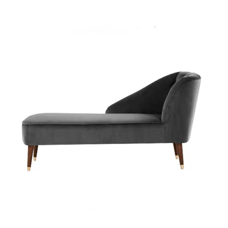 Contemporary One Armed Chaise Recessed Arms Accent Chair for Living Room Gray Right-Arm Chaise Clearhalo 'Chairs & Seating' 'Chaise Lounge' 'chaise_lounge' 'furn' 'furn_chaise_lounge' 'Furniture' 'Living Room Furniture' 7254703
