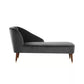 Contemporary One Armed Chaise Recessed Arms Accent Chair for Living Room Gray Left-Arm Chaise Clearhalo 'Chairs & Seating' 'Chaise Lounge' 'chaise_lounge' 'furn' 'furn_chaise_lounge' 'Furniture' 'Living Room Furniture' 7254704