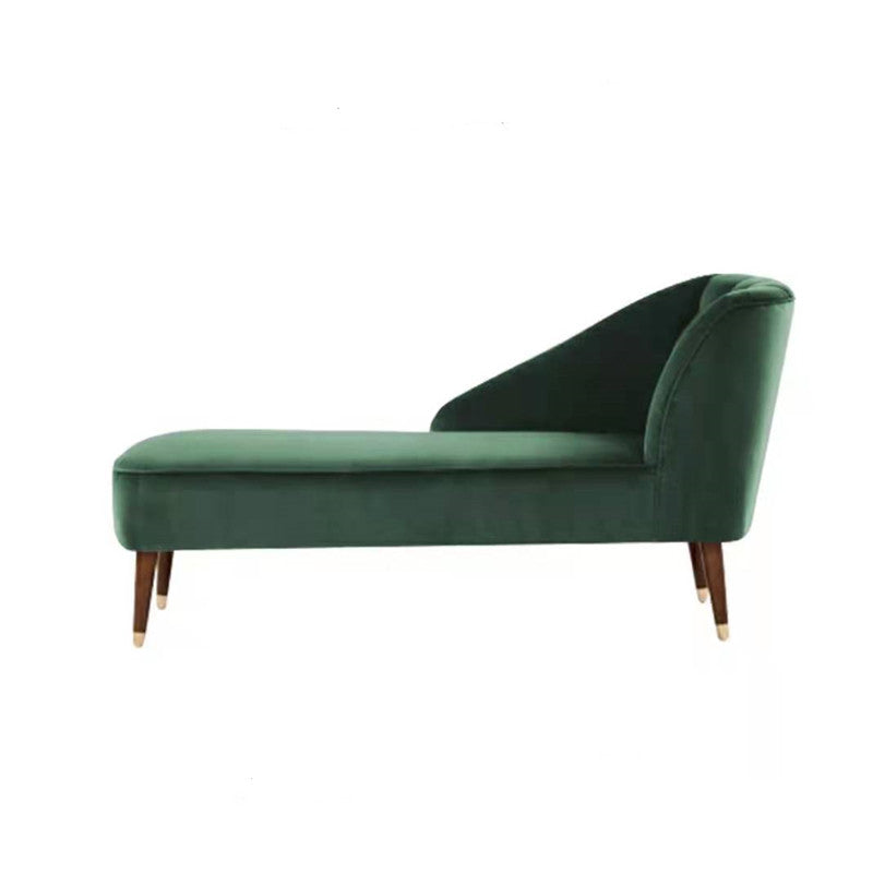Contemporary One Armed Chaise Recessed Arms Accent Chair for Living Room Green Right-Arm Chaise Clearhalo 'Chairs & Seating' 'Chaise Lounge' 'chaise_lounge' 'furn' 'furn_chaise_lounge' 'Furniture' 'Living Room Furniture' 7254706