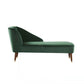 Contemporary One Armed Chaise Recessed Arms Accent Chair for Living Room Green Left-Arm Chaise Clearhalo 'Chairs & Seating' 'Chaise Lounge' 'chaise_lounge' 'furn' 'furn_chaise_lounge' 'Furniture' 'Living Room Furniture' 7254708