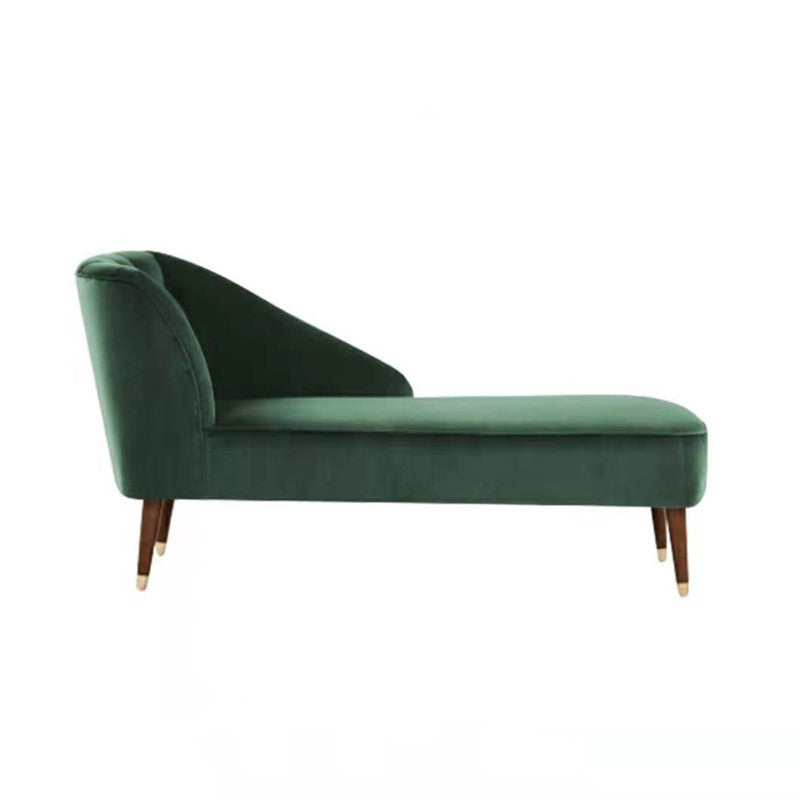 Contemporary One Armed Chaise Recessed Arms Accent Chair for Living Room Green Left-Arm Chaise Clearhalo 'Chairs & Seating' 'Chaise Lounge' 'chaise_lounge' 'furn' 'furn_chaise_lounge' 'Furniture' 'Living Room Furniture' 7254708
