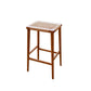 Backless Dining Stools Rectangle Armless Bar Stools with Wood Base