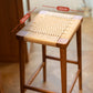 Backless Dining Stools Rectangle Armless Bar Stools with Wood Base