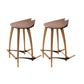 Solid Wood Backless Bar Stools Nordic Style Saddle Seat Bar Stool