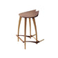 Solid Wood Backless Bar Stools Nordic Style Saddle Seat Bar Stool