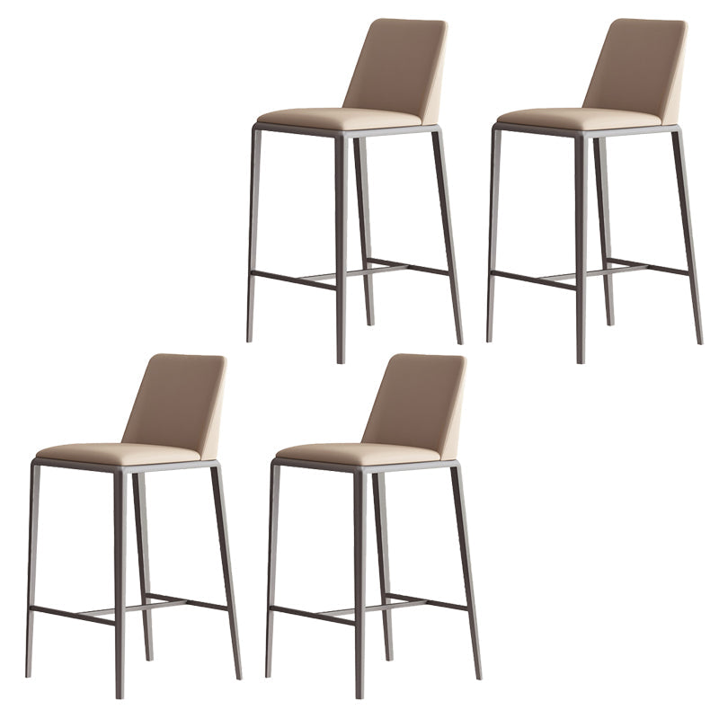Tabourets de bar rembourrés tabourets à bascule bas du dos avec base en métal