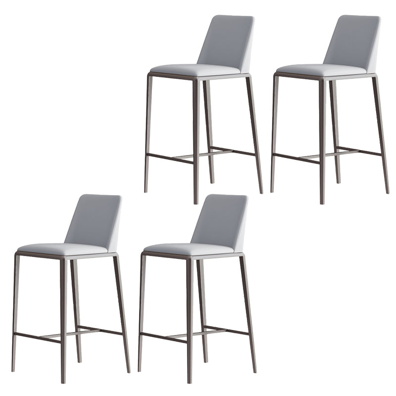 Tabourets de bar rembourrés tabourets à bascule bas du dos avec base en métal