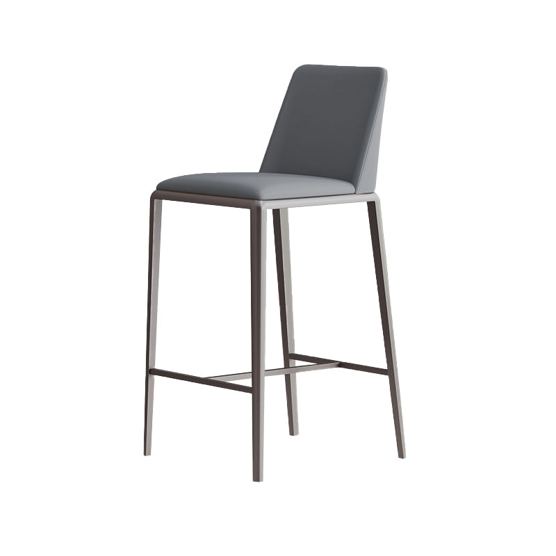 Tabourets de bar rembourrés tabourets à bascule bas du dos avec base en métal