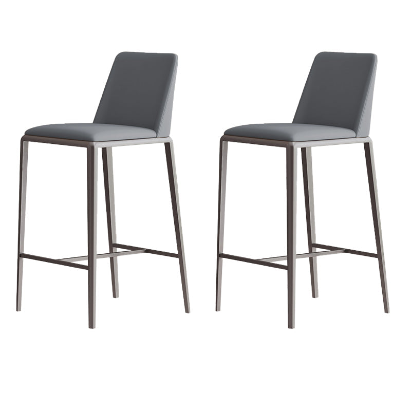 Tabourets de bar rembourrés tabourets à bascule bas du dos avec base en métal