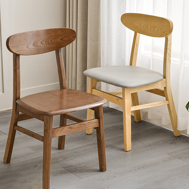 Sillas de comedor de cocina tradicionales de madera sólida silla lateral abierta