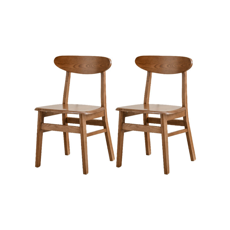 Sillas de comedor de cocina tradicionales de madera sólida silla lateral abierta