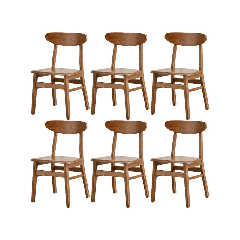 Sillas de comedor de cocina tradicionales de madera sólida silla lateral abierta