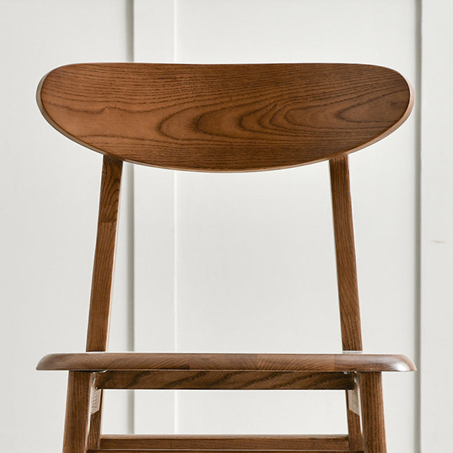 Sillas de comedor de cocina tradicionales de madera sólida silla lateral abierta