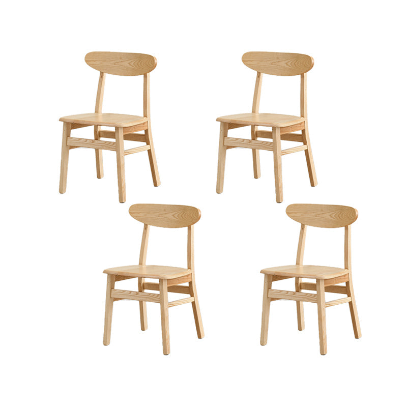 Sillas de comedor de cocina tradicionales de madera sólida silla lateral abierta