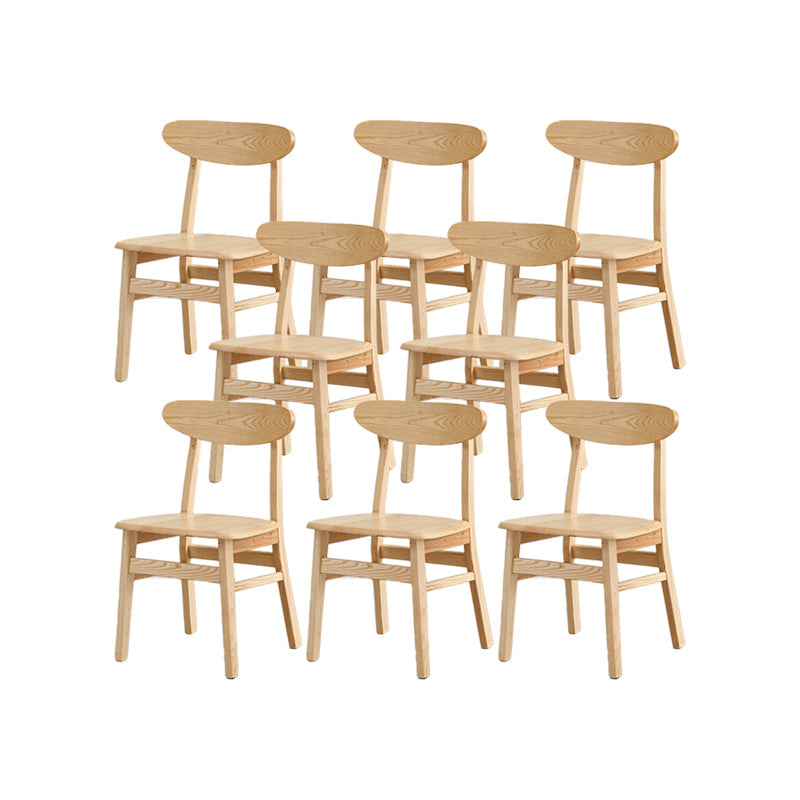 Sillas de comedor de cocina tradicionales de madera sólida silla lateral abierta