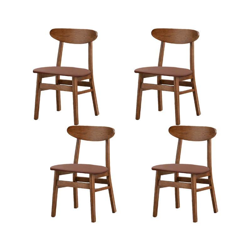 Sillas de comedor de cocina tradicionales de madera sólida silla lateral abierta
