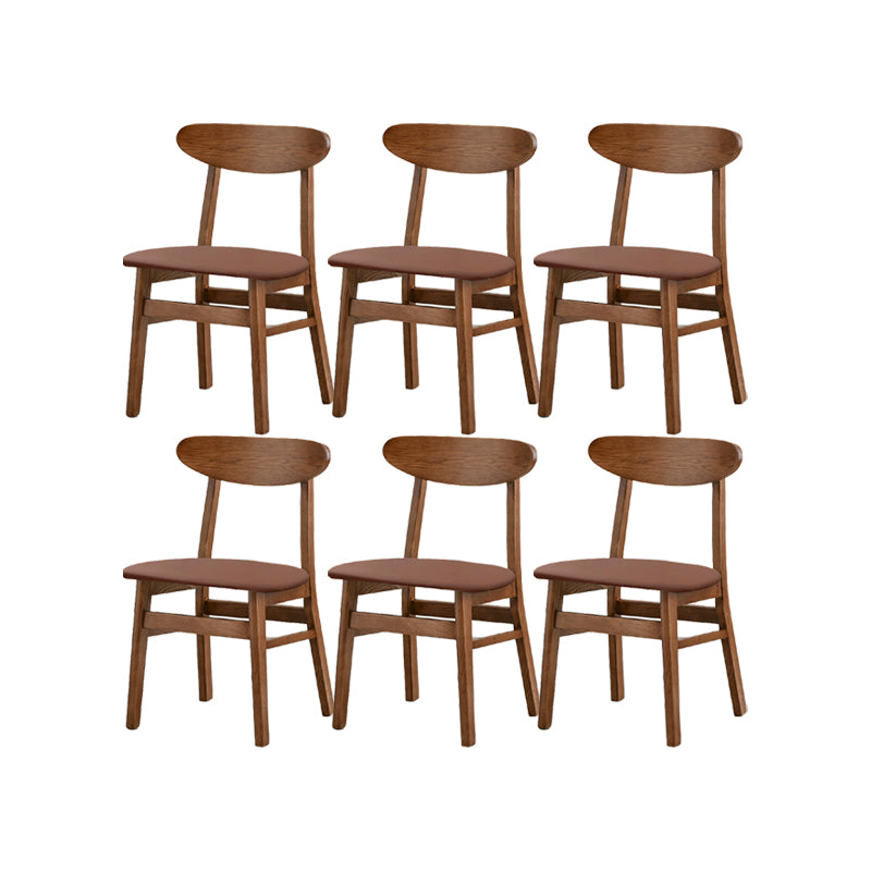 Sillas de comedor de cocina tradicionales de madera sólida silla lateral abierta