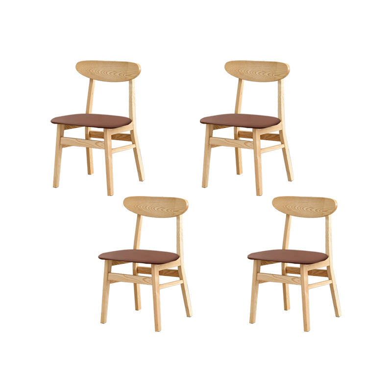 Sillas de comedor de cocina tradicionales de madera sólida silla lateral abierta