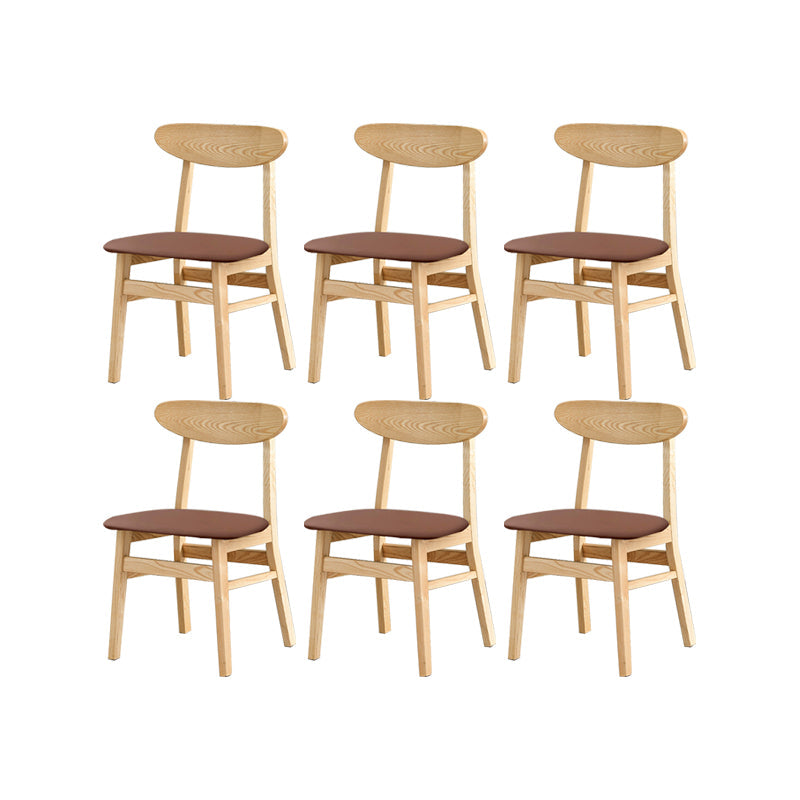 Sillas de comedor de cocina tradicionales de madera sólida silla lateral abierta