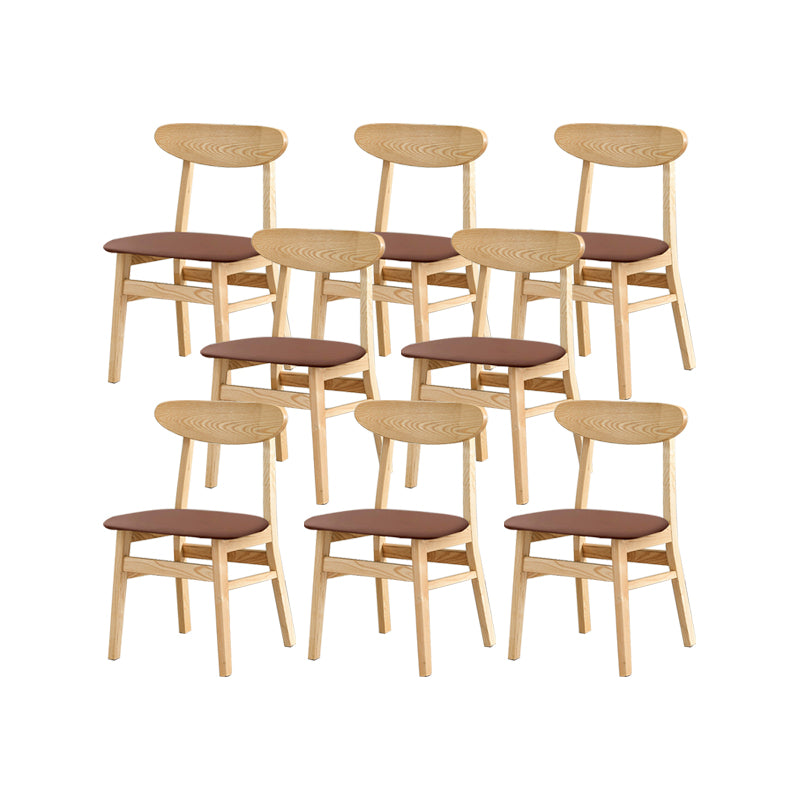 Sillas de comedor de cocina tradicionales de madera sólida silla lateral abierta