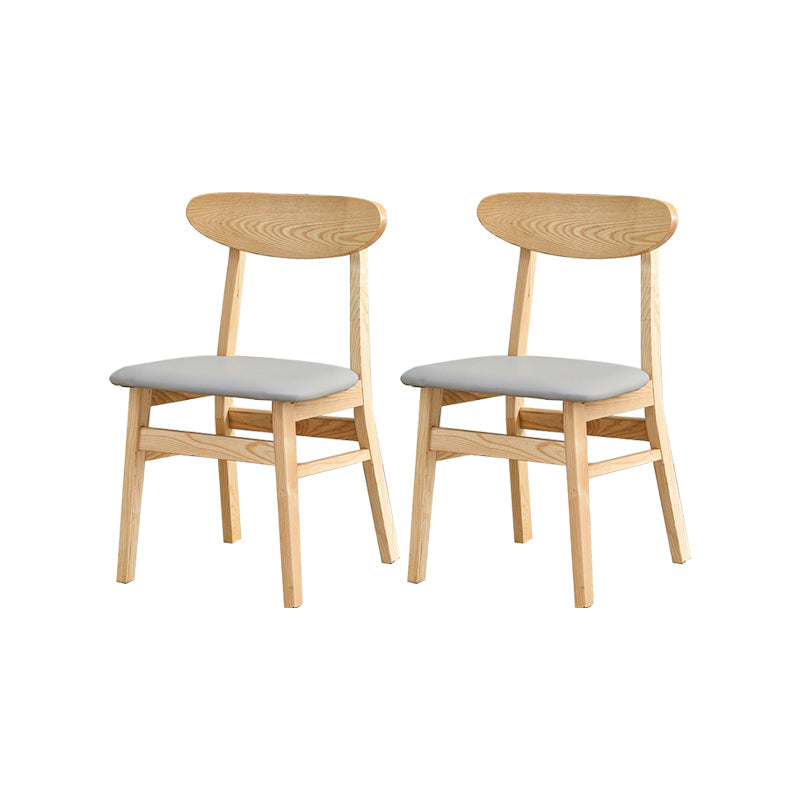 Sillas de comedor de cocina tradicionales de madera sólida silla lateral abierta