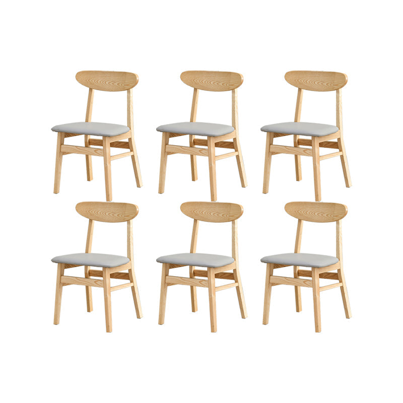Sillas de comedor de cocina tradicionales de madera sólida silla lateral abierta