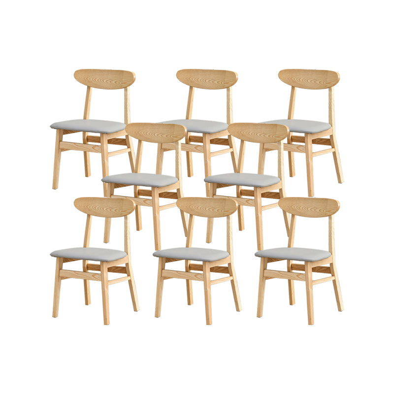 Sillas de comedor de cocina tradicionales de madera sólida silla lateral abierta