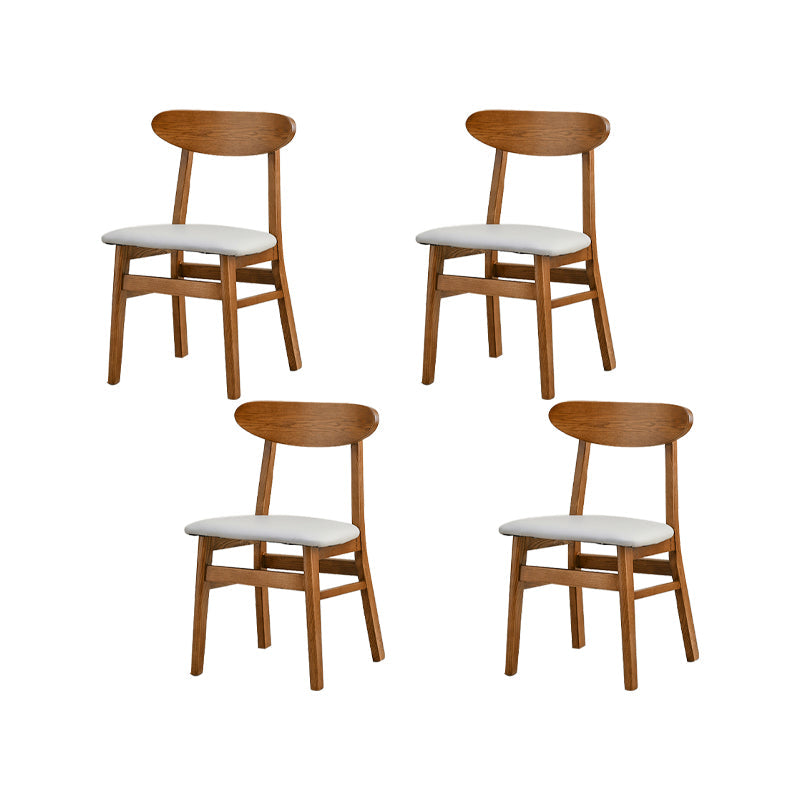 Sillas de comedor de cocina tradicionales de madera sólida silla lateral abierta