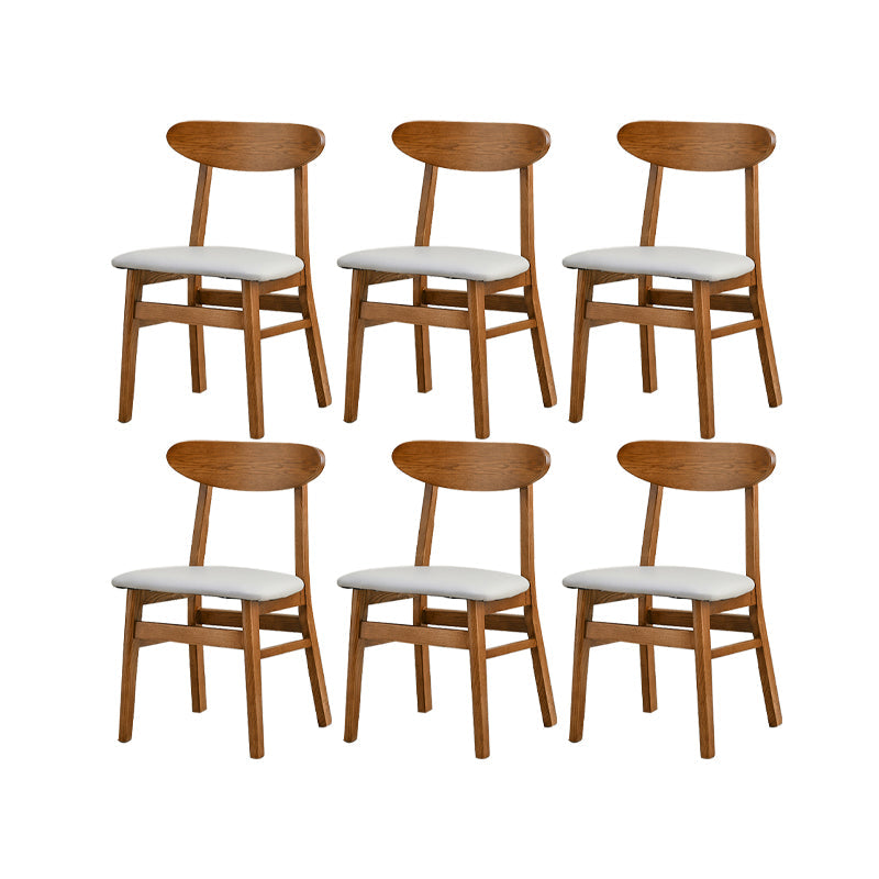 Sillas de comedor de cocina tradicionales de madera sólida silla lateral abierta